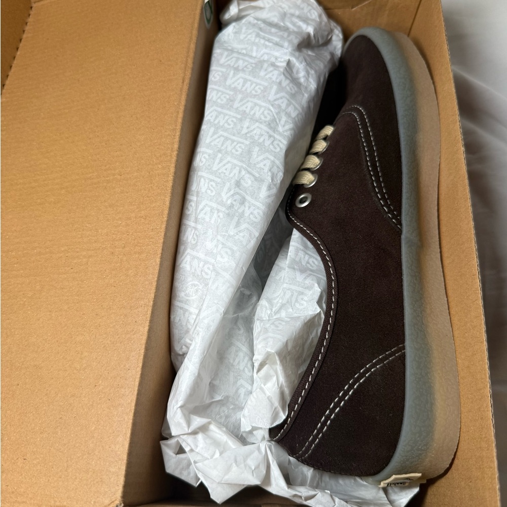 Vans crape demitasse Low-Top Suede Sneaker in Dark Brown Mens 9.5 women 11 - Picture 8 of 10